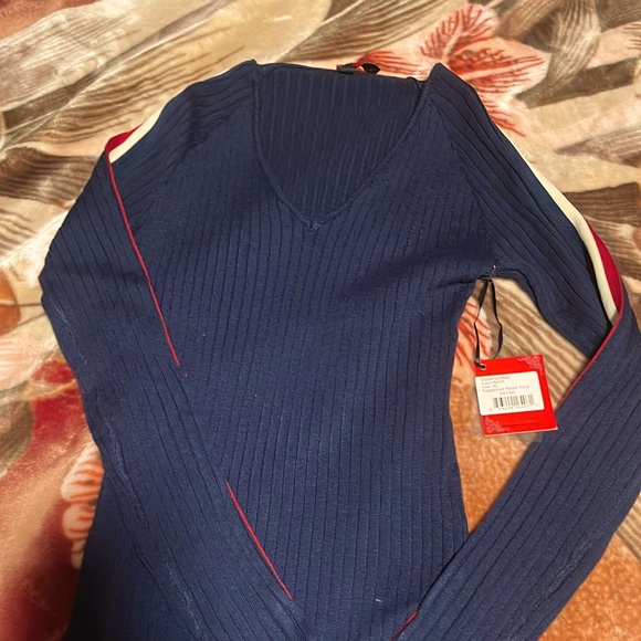 Yoki Dresses Selling A Cute Dark Blue Dress With Stripes On The